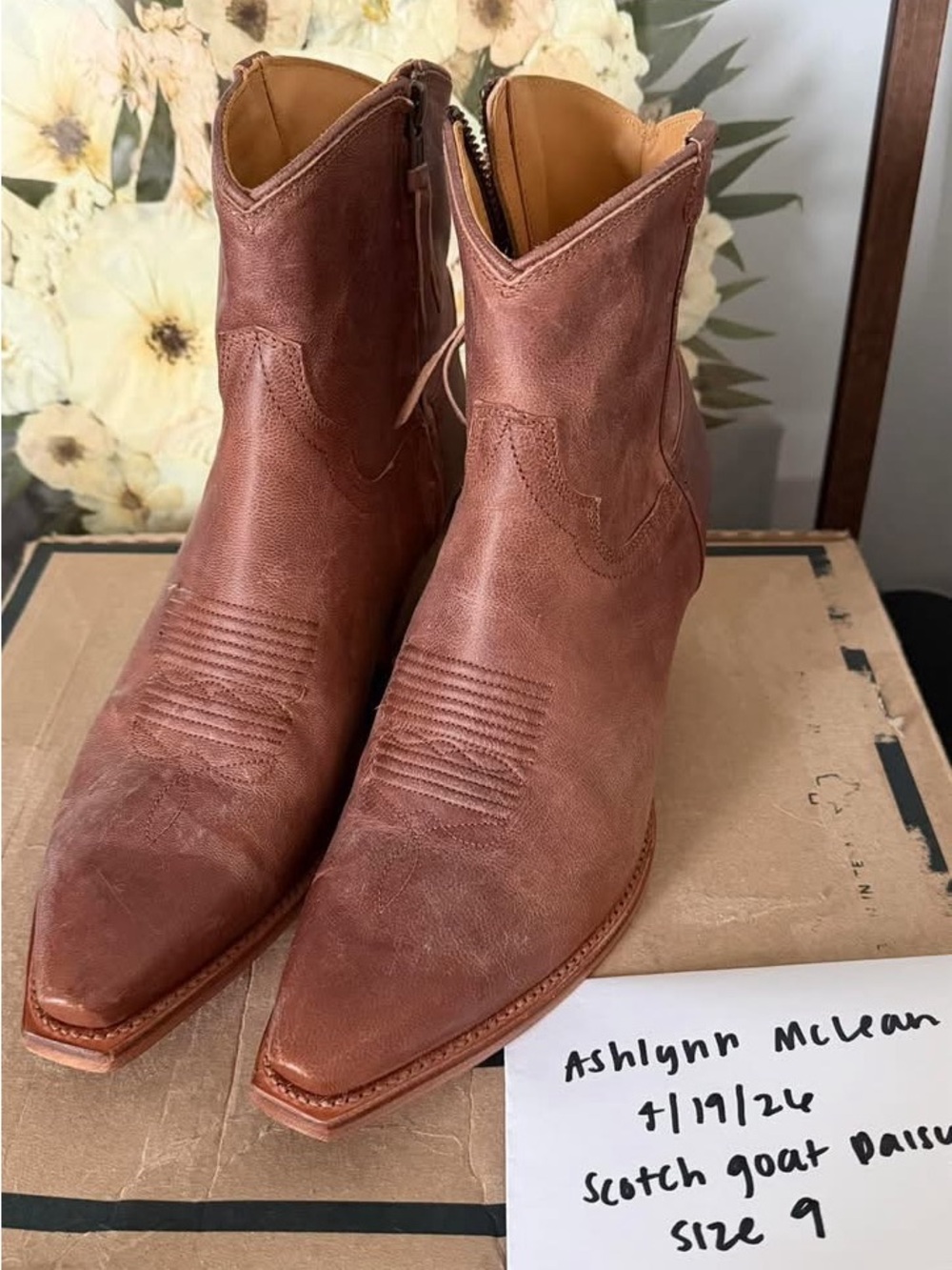 Tecovas Daisy Scotch Goat Boots